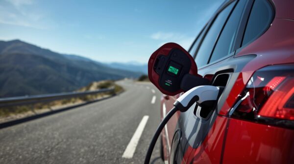 Portable EV chargers being tested during a road trip